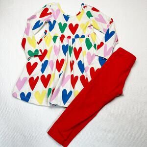 Hanna Andersson Heart Skater Dress And Leggings